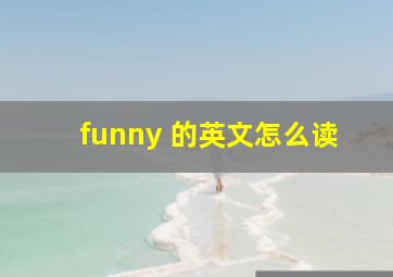 funny 的英文怎么读